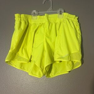Neon Yellow Lululemon Women's Shorts